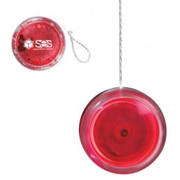 Translucent Red Light Up Yo-Yo | Imprinted Light-Up Yo-Yos